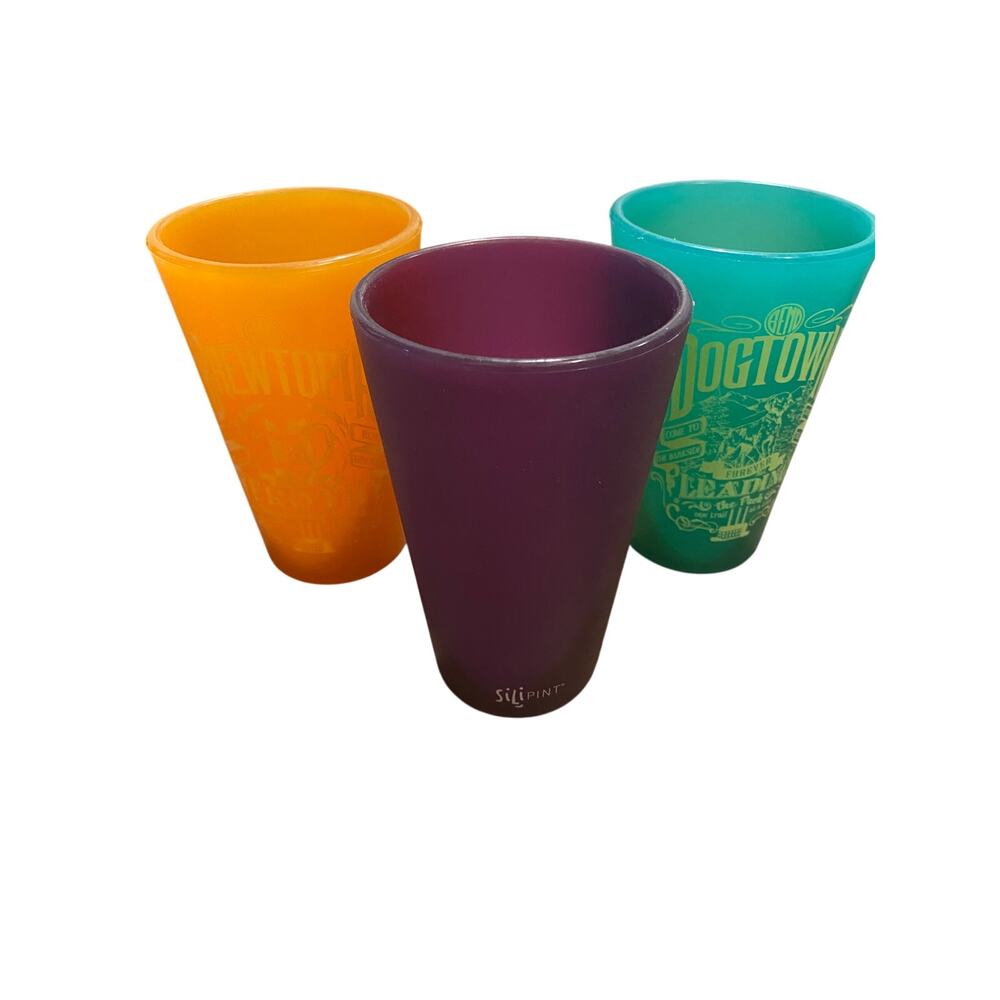 Set of 3 SILIPINT Silicone Cups Flexible Unbreakable Glasses